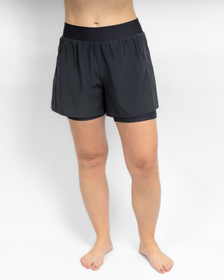 Freya 2-in-1 Deep Grey Shorts