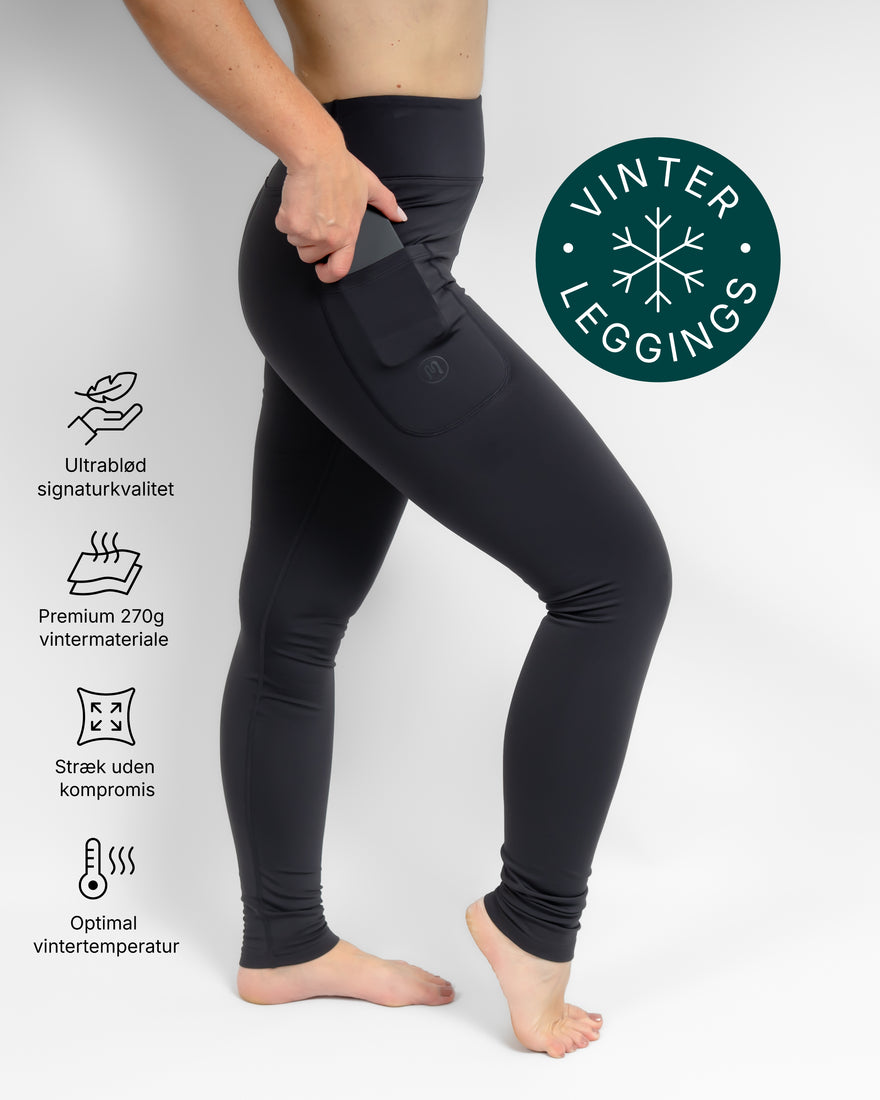Aya Deep Grey Winter Leggings