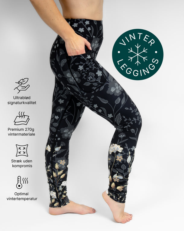 Aya Elegant Floral Winter Leggings