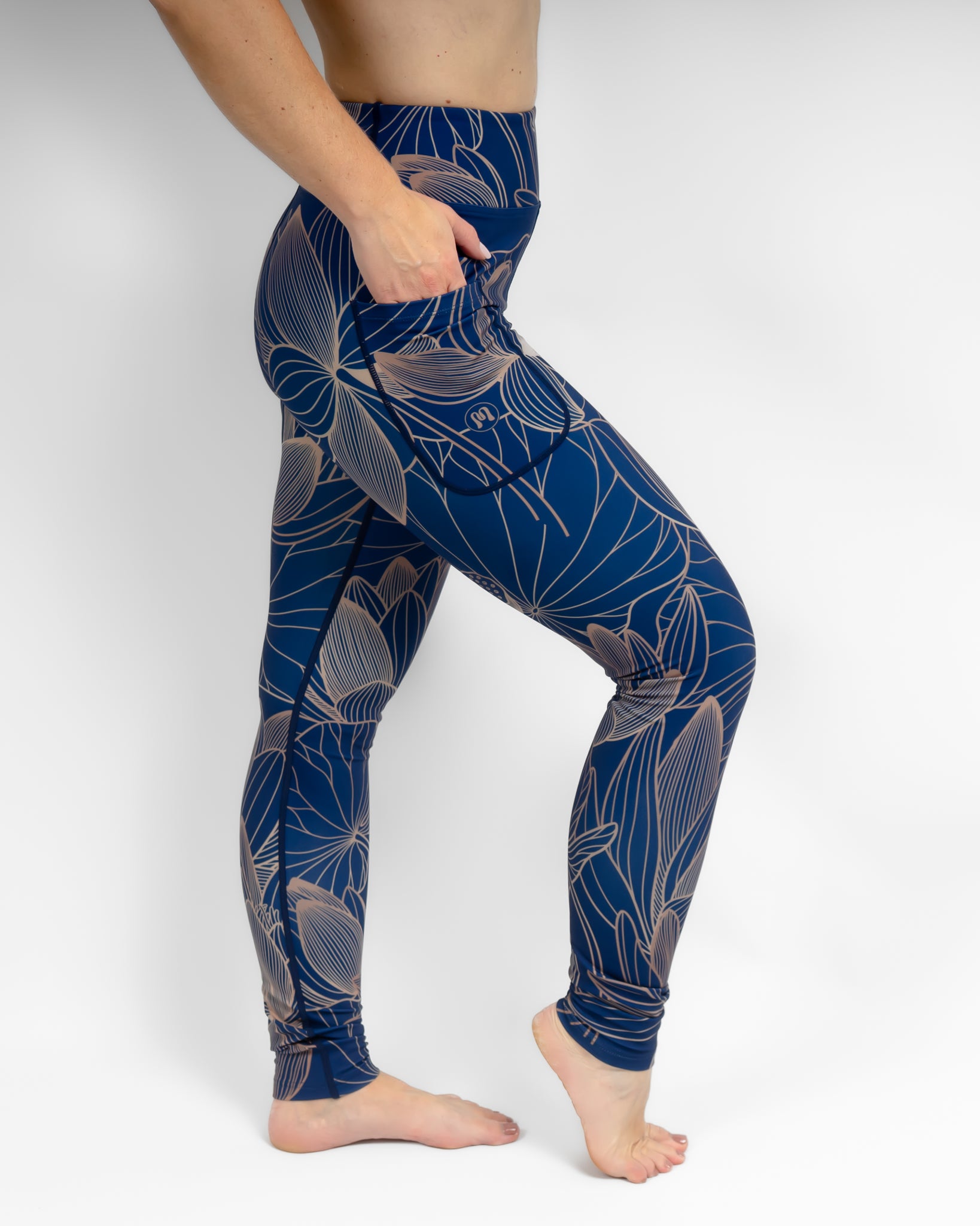 Aya Sapphire Tight Fit Winter Leggings