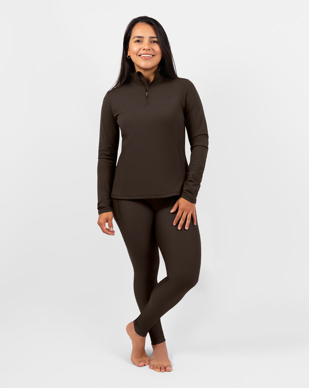 Bea Mocha Brown Winter Leggings