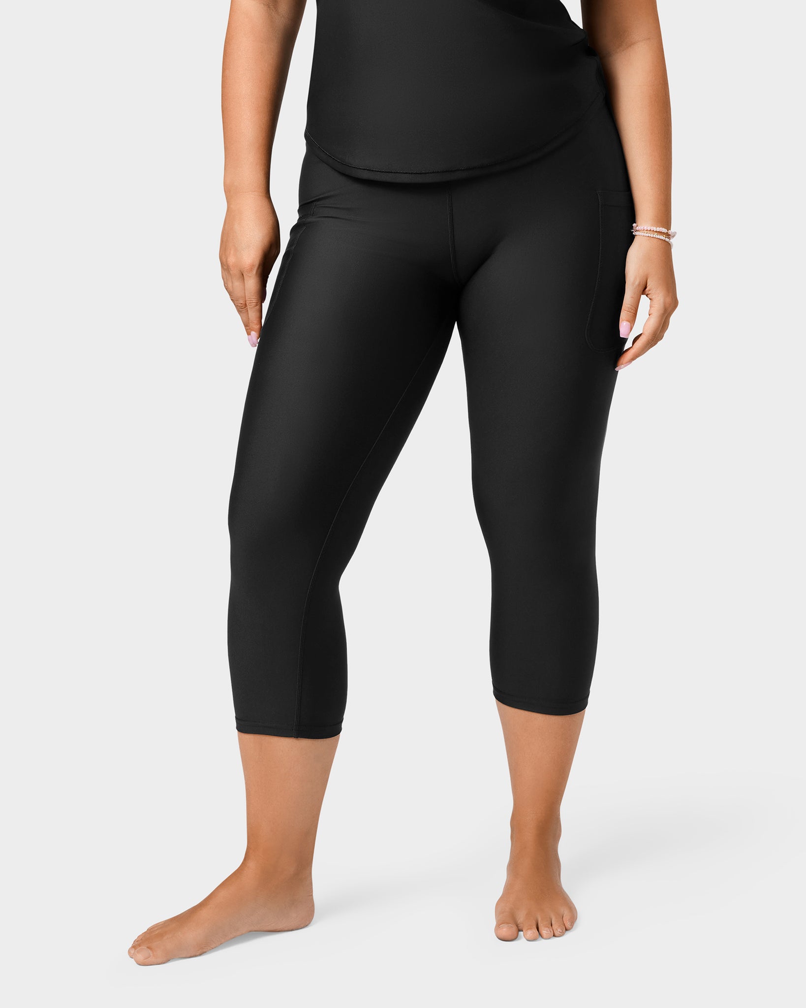 Eva Black Compression Capri