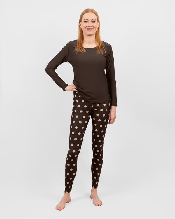 Signature Brown Dot Leggings
