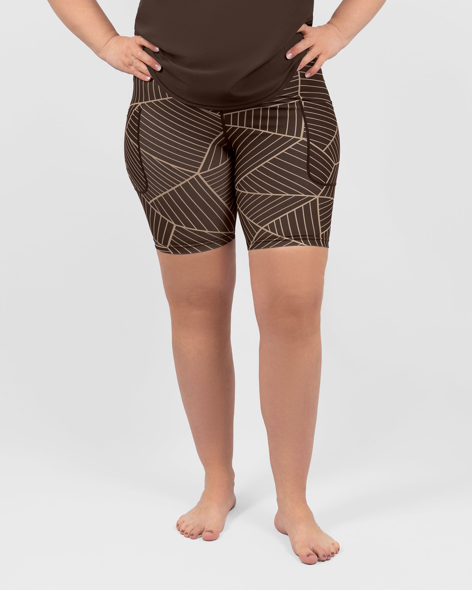 Signature Brown Lapiz Shorts