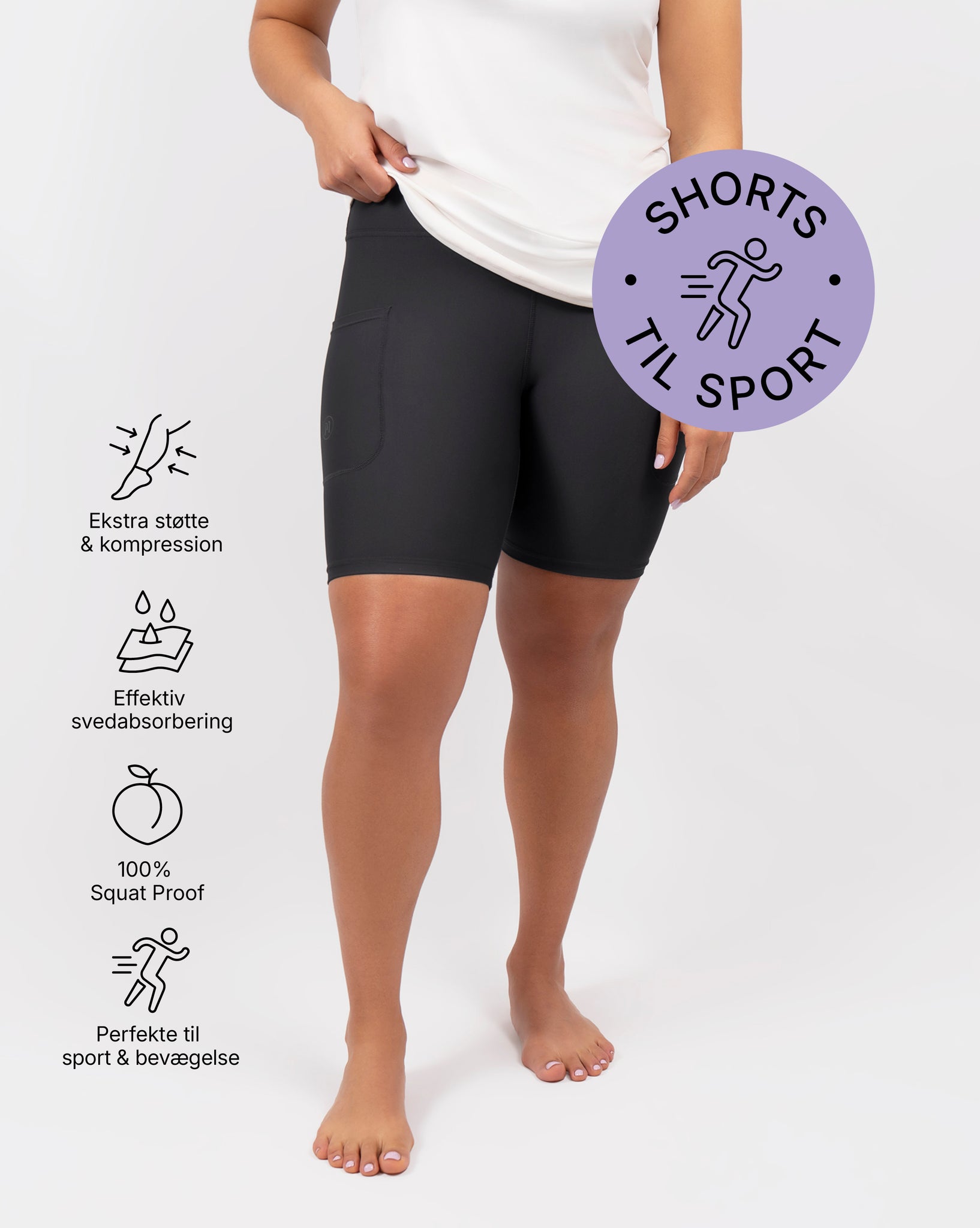 Eva Deep Grey Compression Shorts