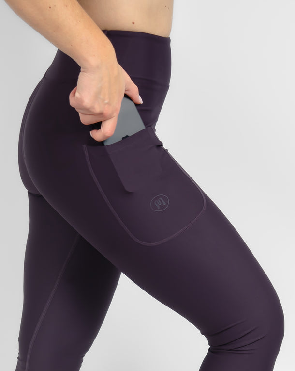Eva Deep Plum Compression Capri