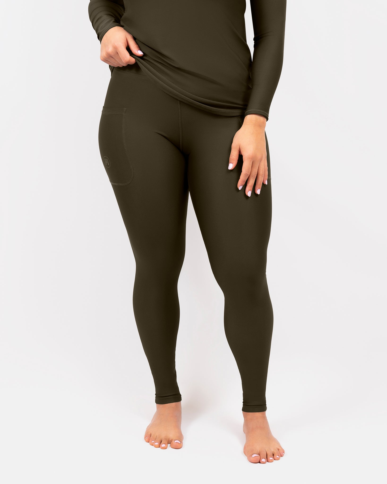 Eva Deep Olive Compression Leggings