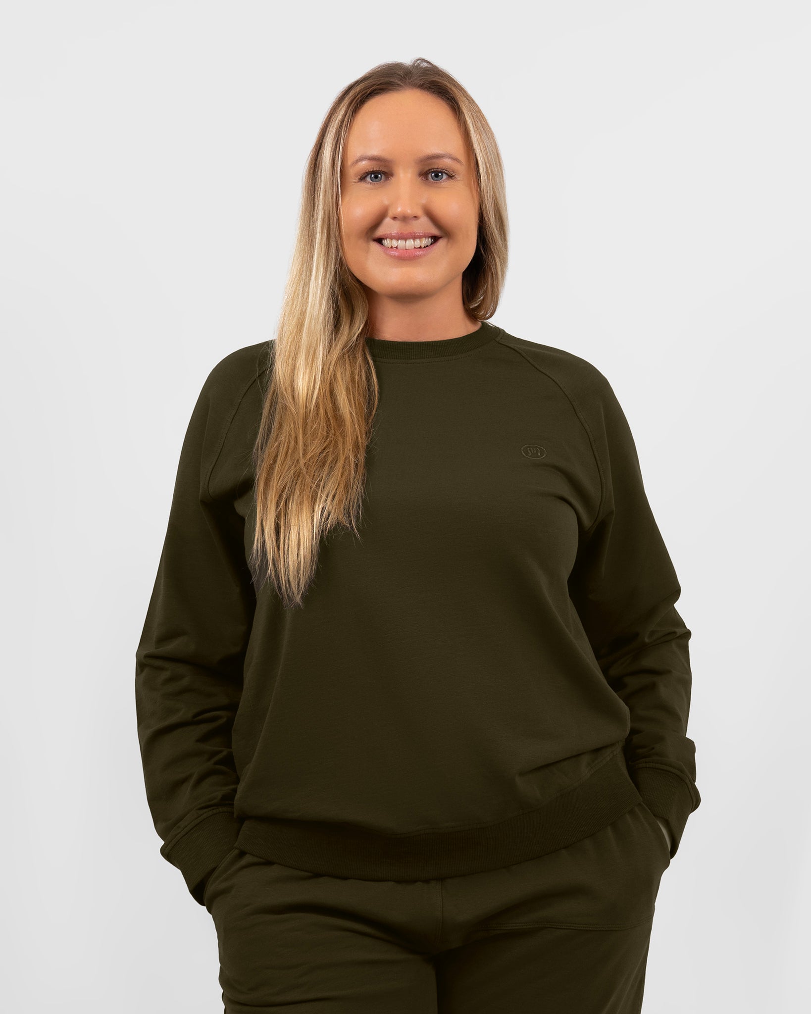 Donna Deep Olive Sweatshirt