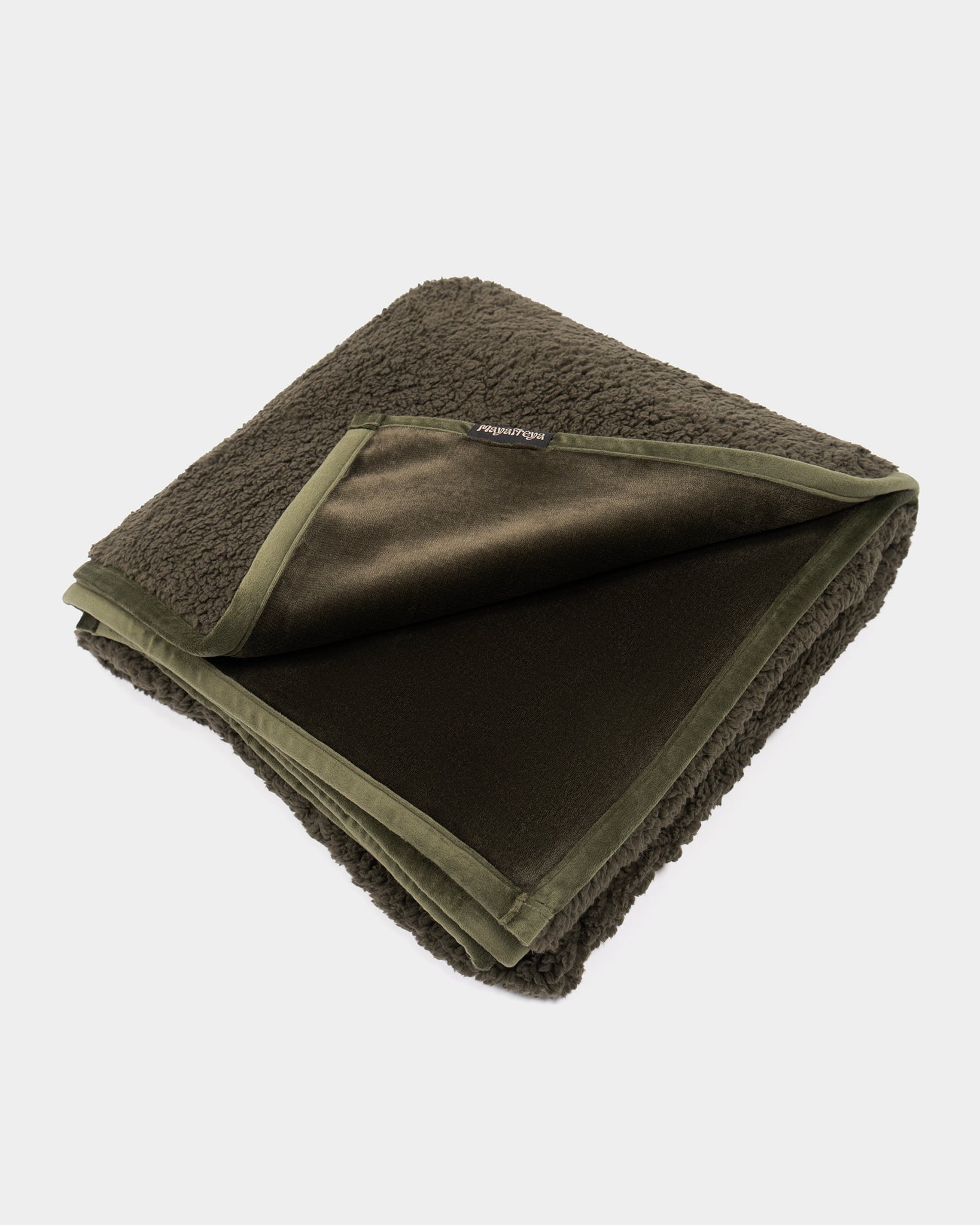Faye Deep Olive Blanket