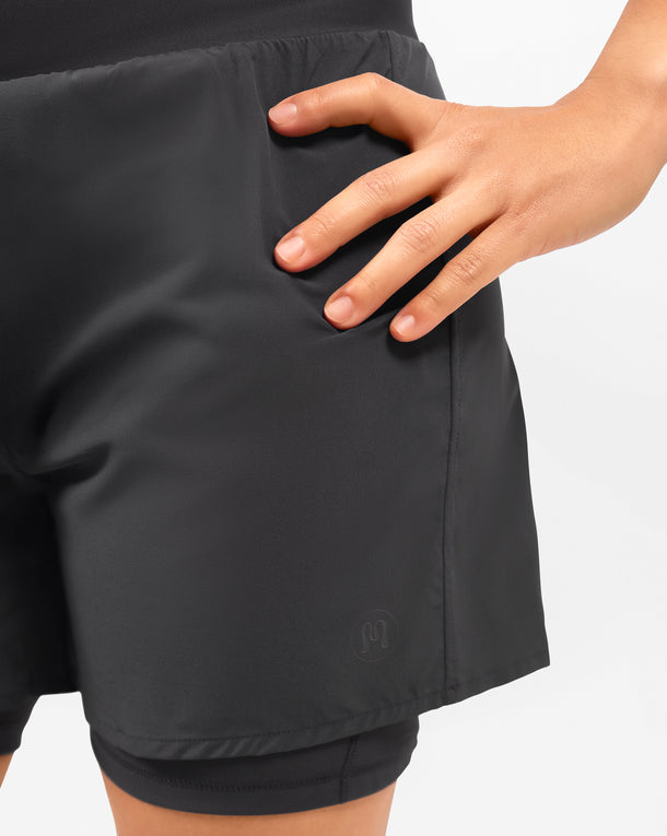 Freya 2-in-1 Deep Grey Shorts