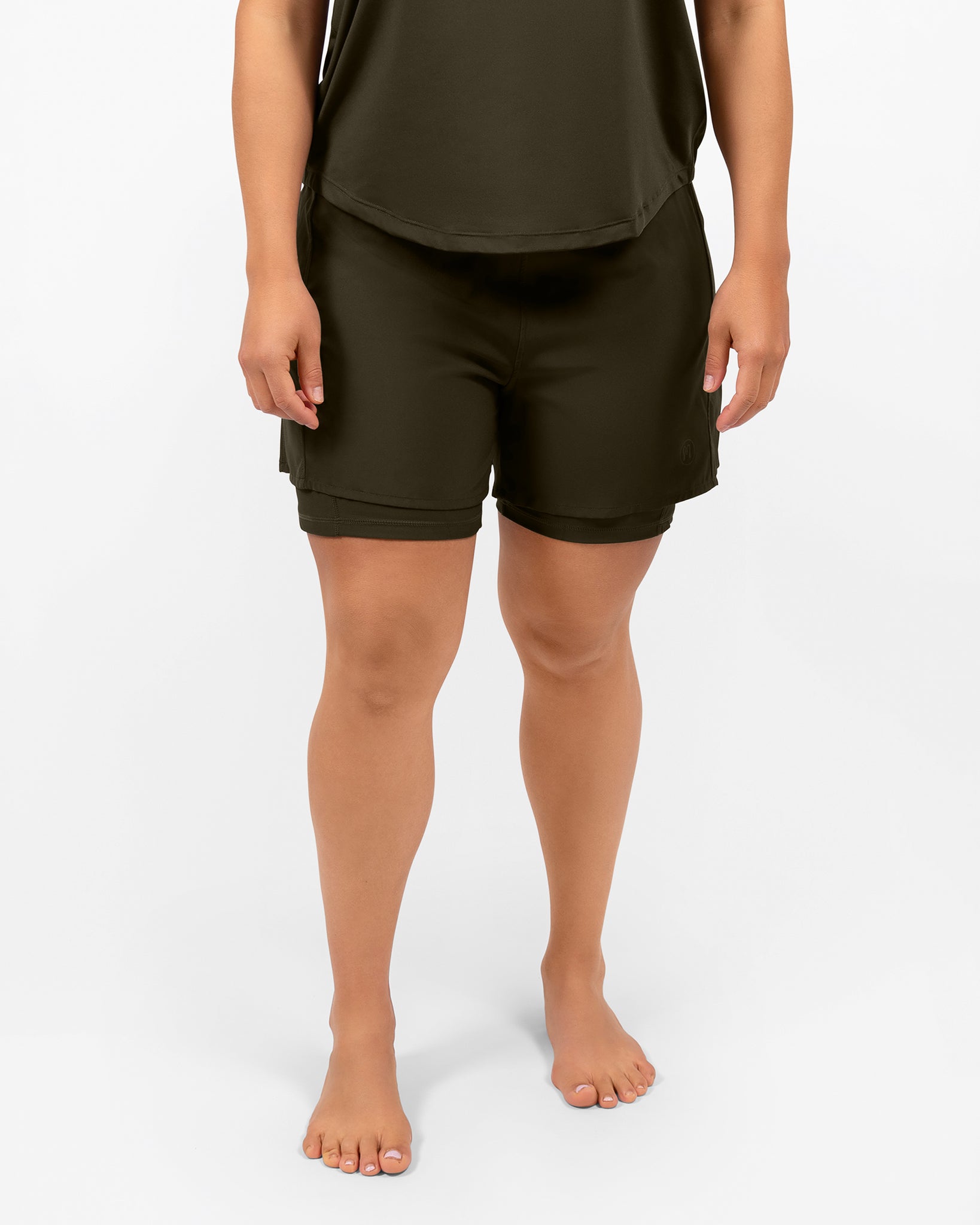 Freya 2-in-1 Deep Olive Shorts