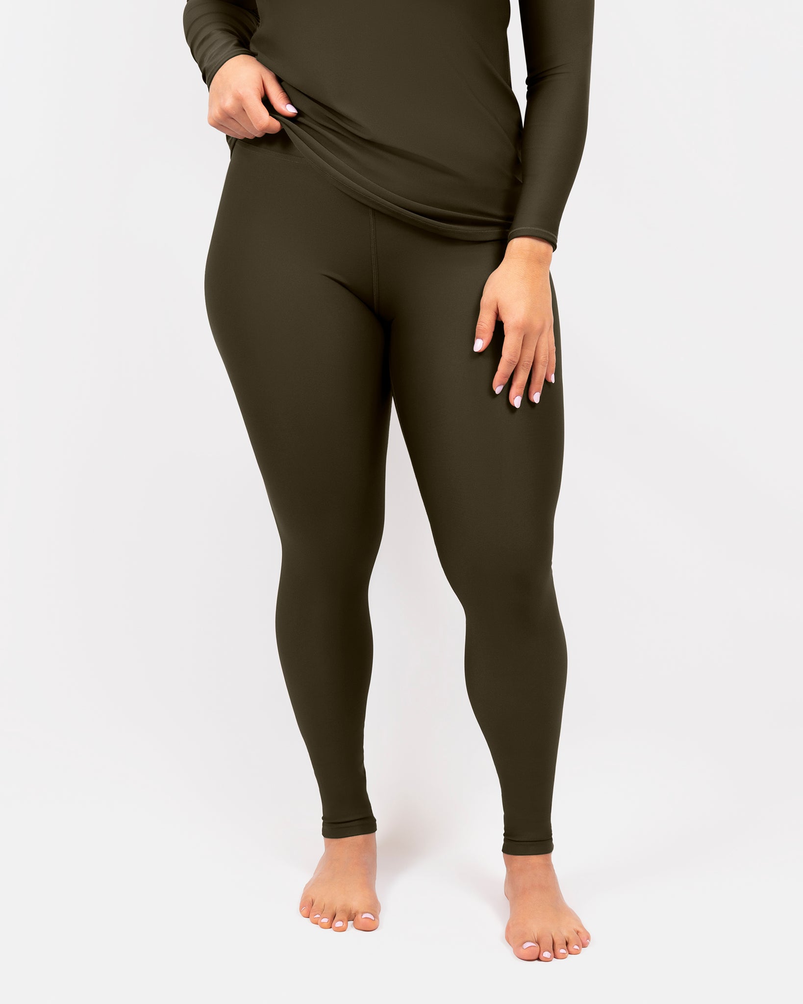 Hope Deep Olive Leggings Without Pockets