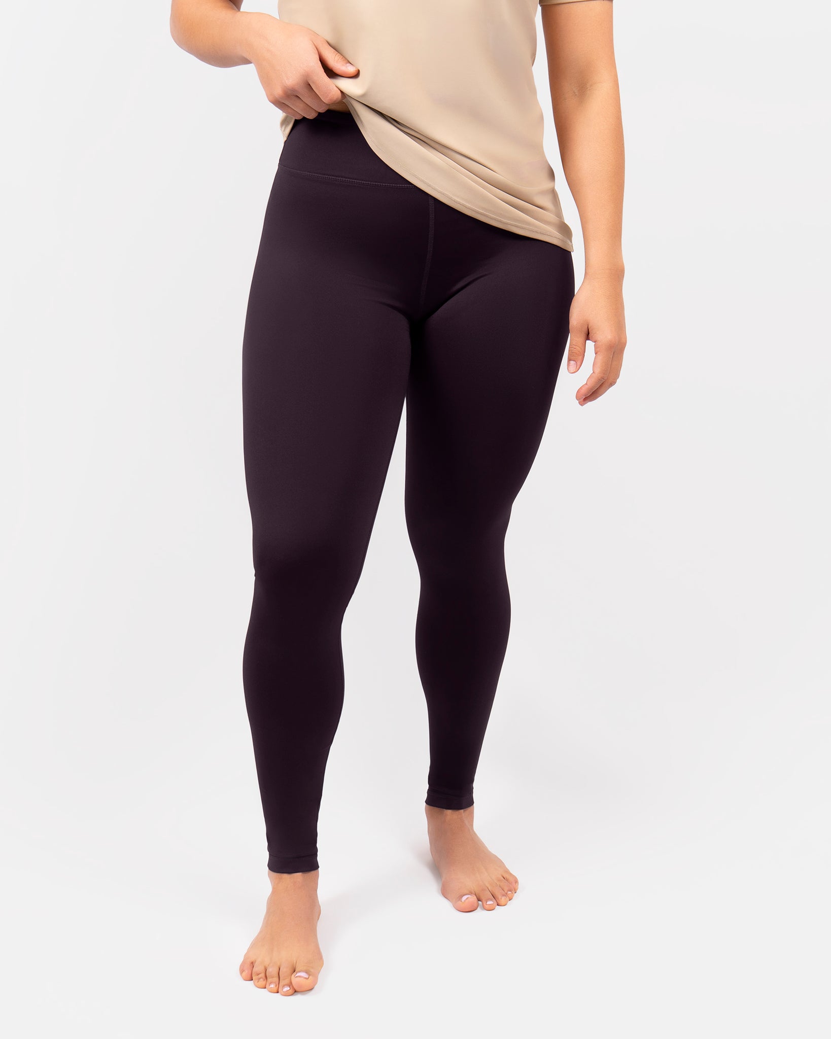 Hope Deep Plum Leggings Without Pockets