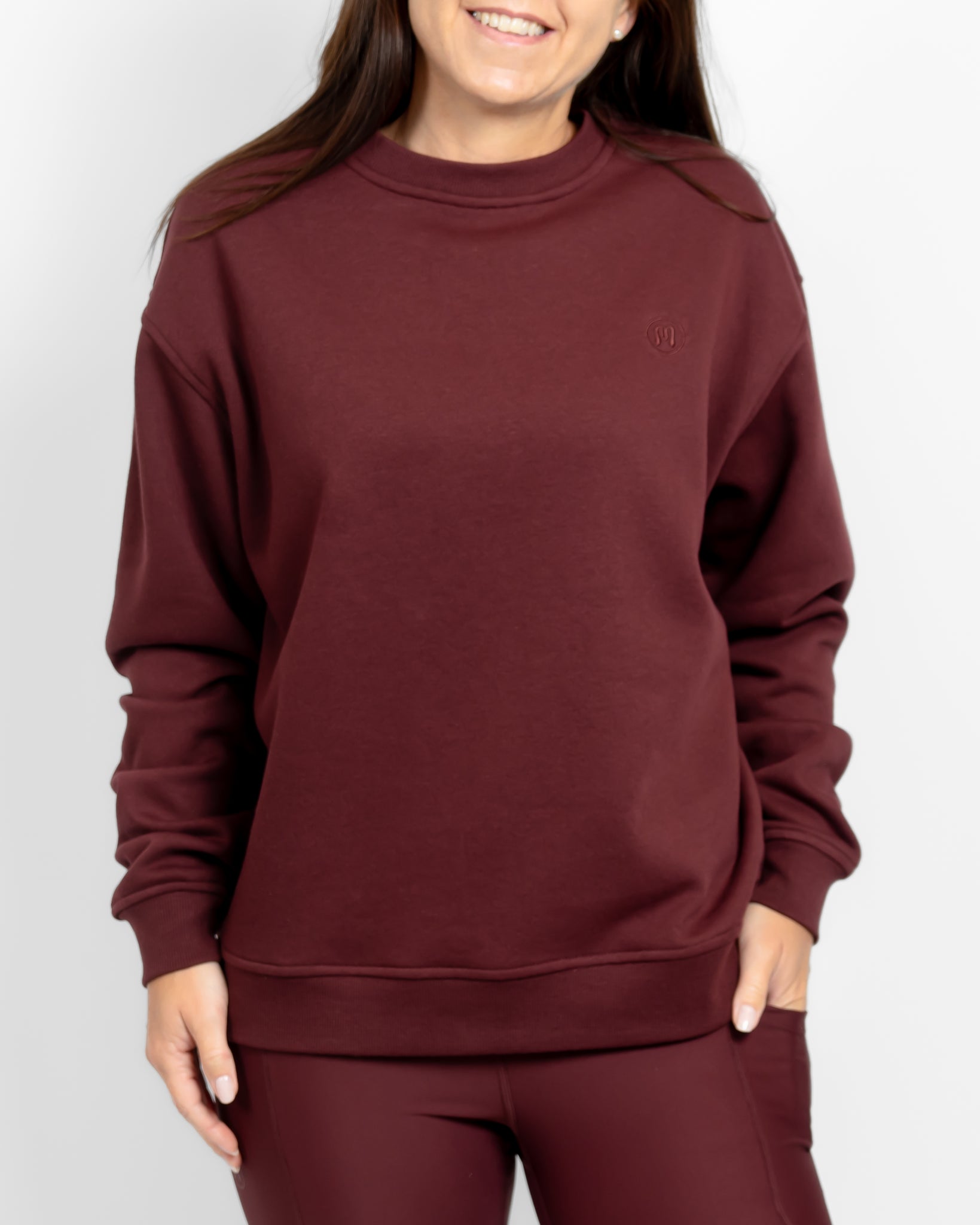Ida Classic Deep Bordeaux Sweatshirt - Huabo