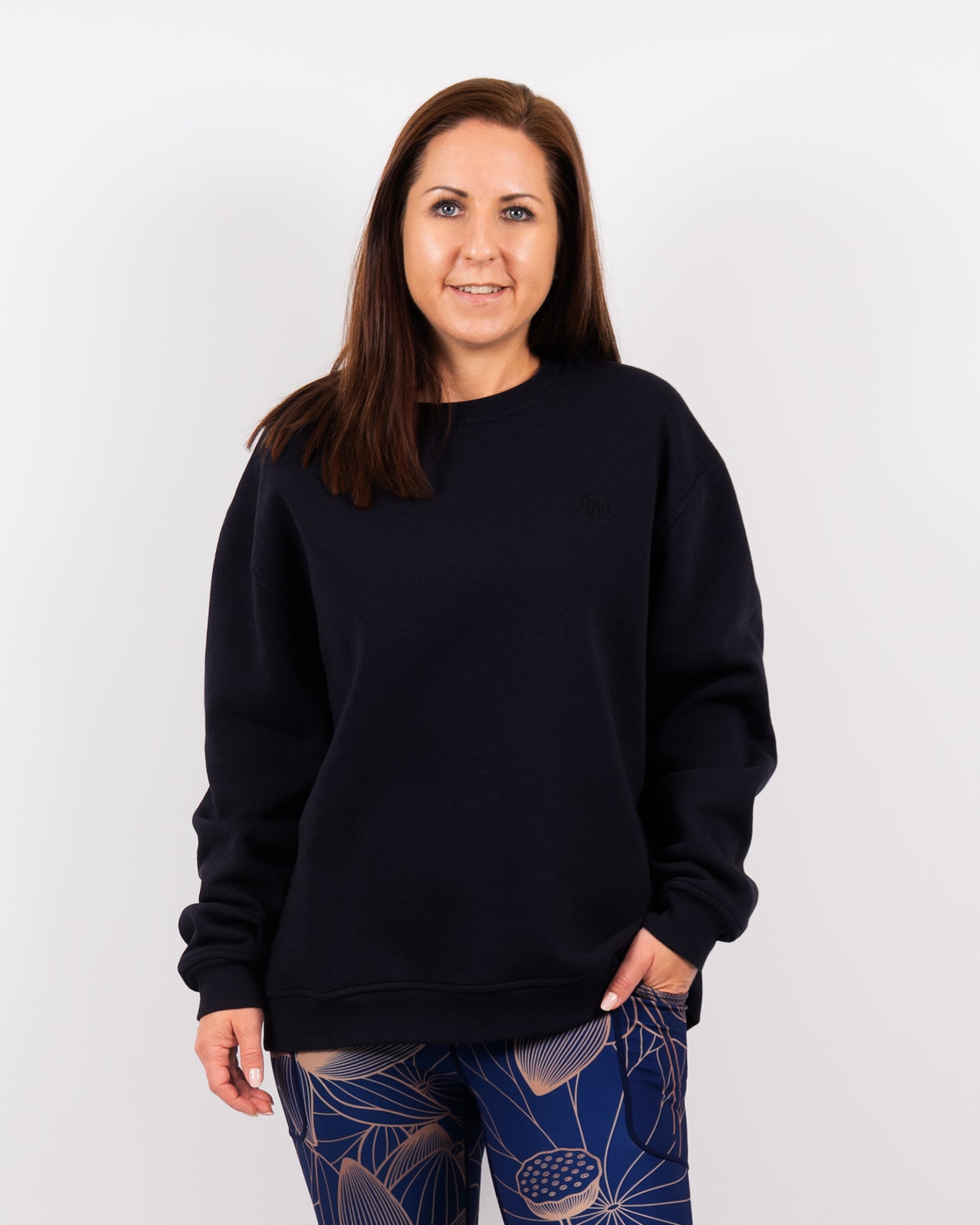 Ida Classic Deep Blue Sweatshirt - Huabo