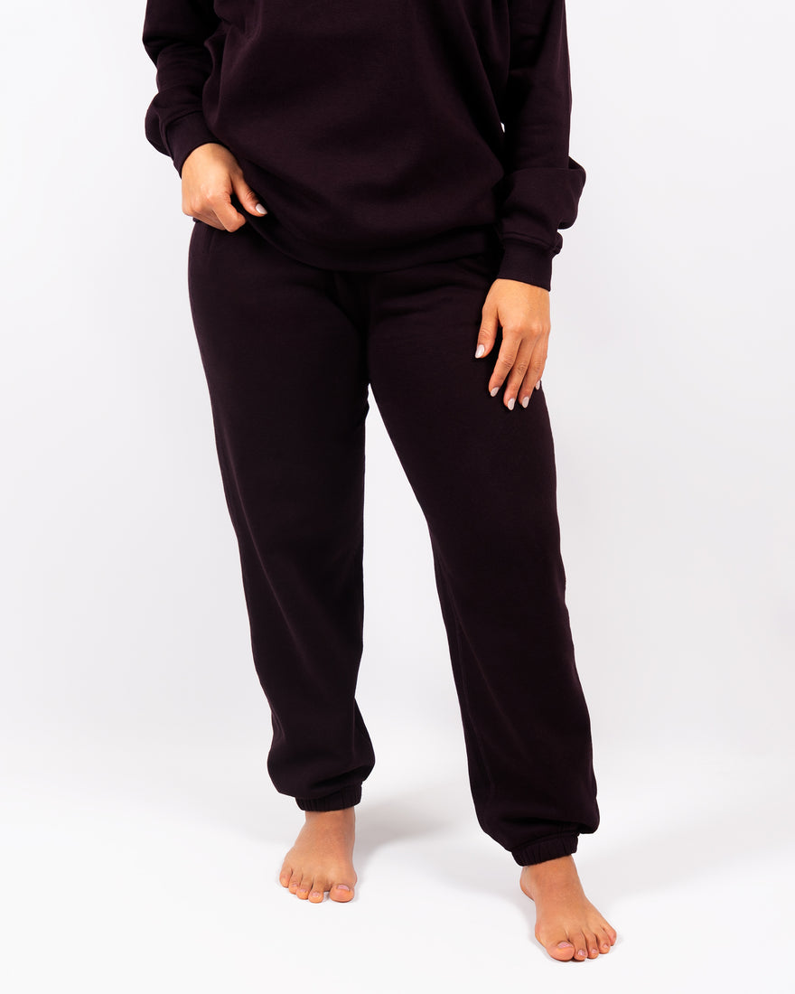 Ida Classic Deep Plum Sweatpants