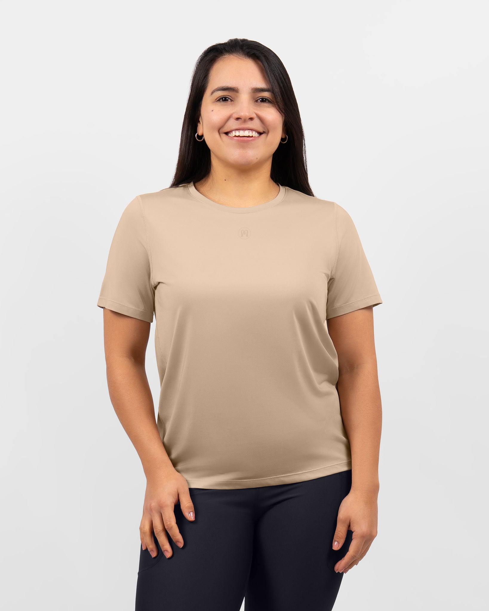 Lea Beige Sports T-shirt - Huabo