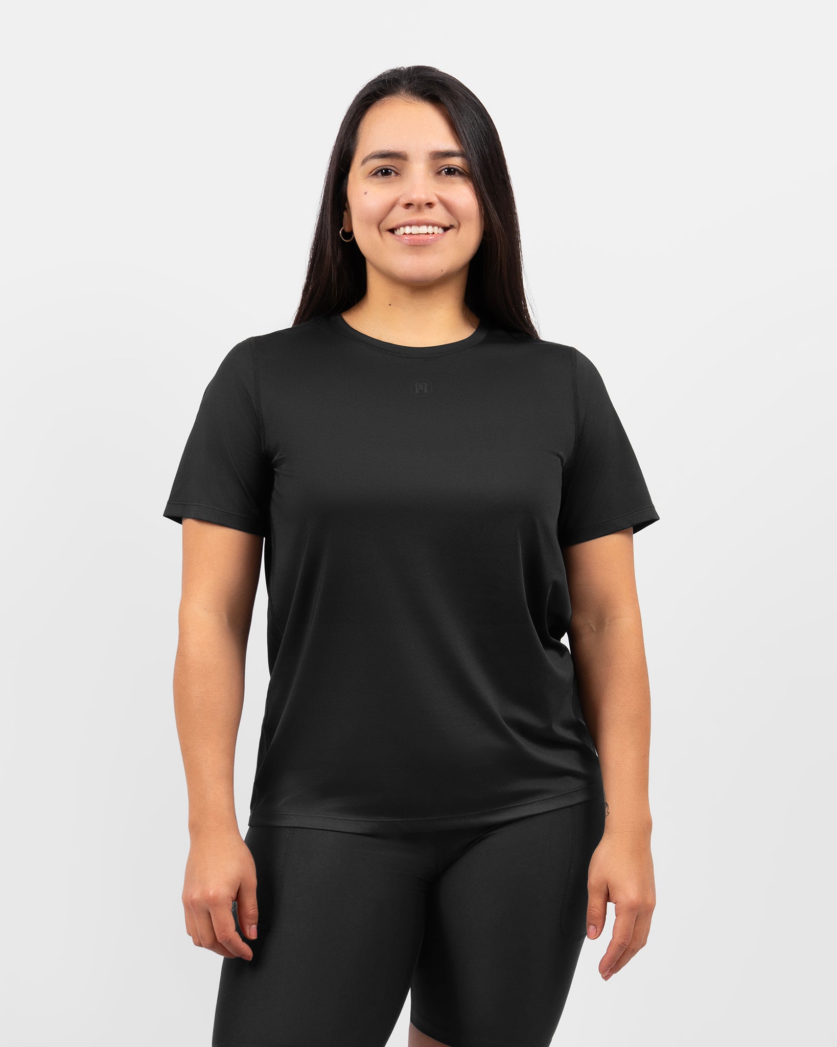 Lea Black Sports T-Shirt