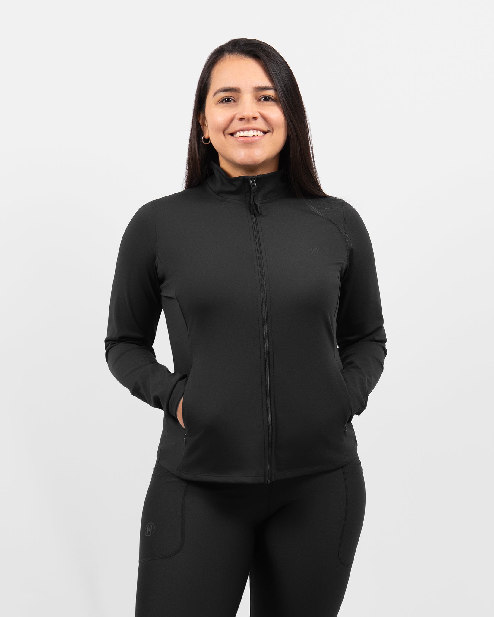 Lily Black Zip Long-Sleeve
