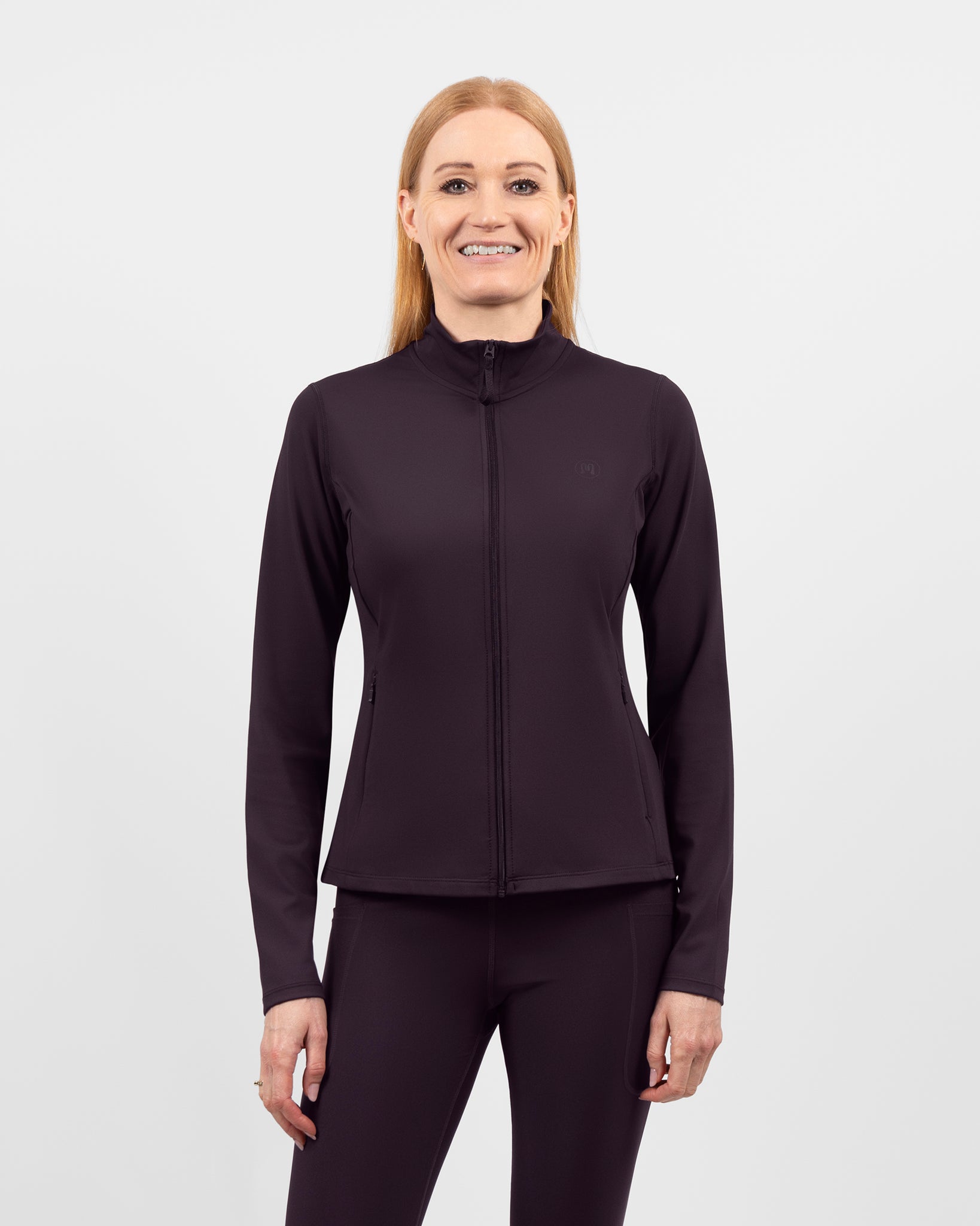 Lily Deep Plum Zip Long-Sleeve