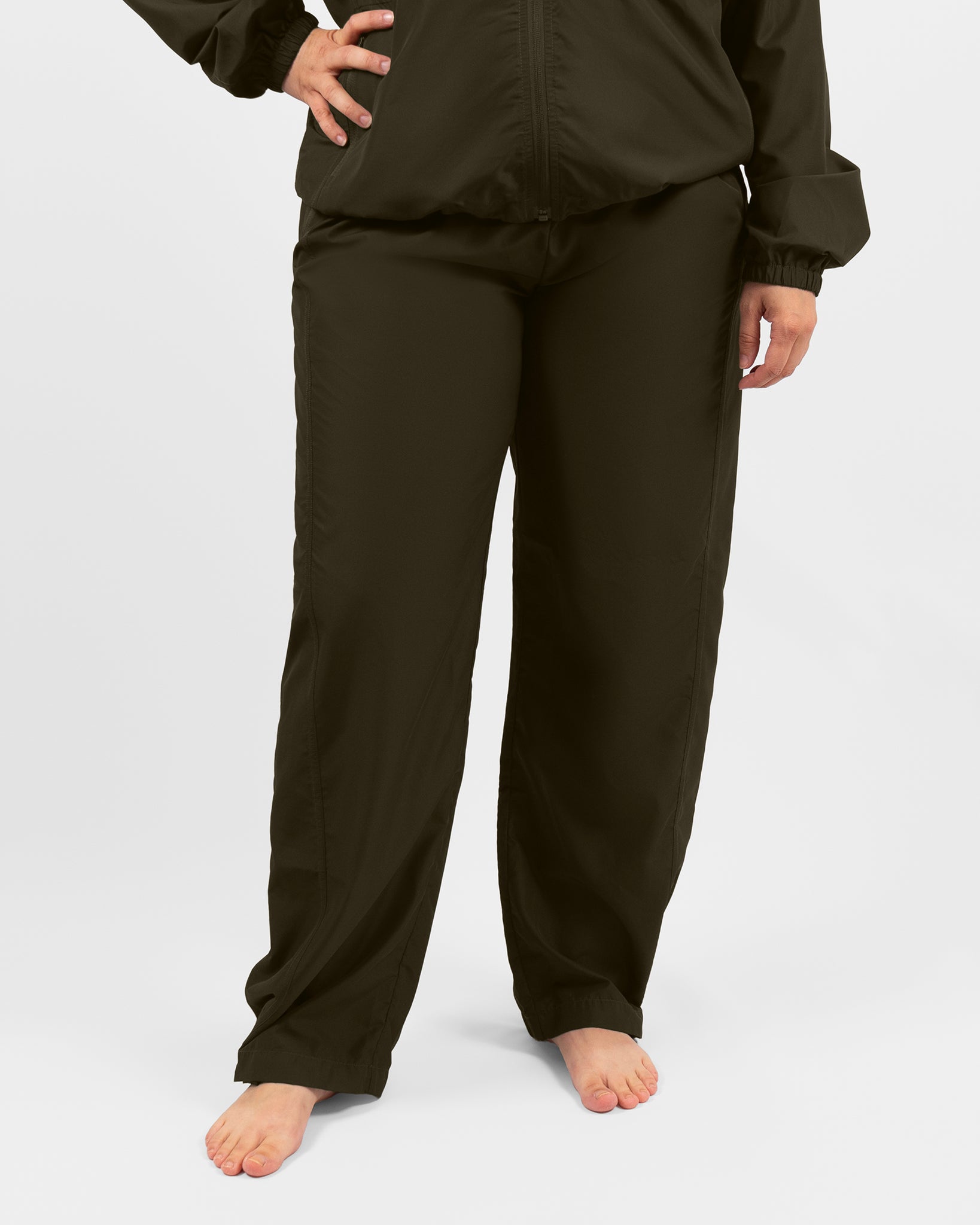 Liva Deep Olive Track Straight Pants