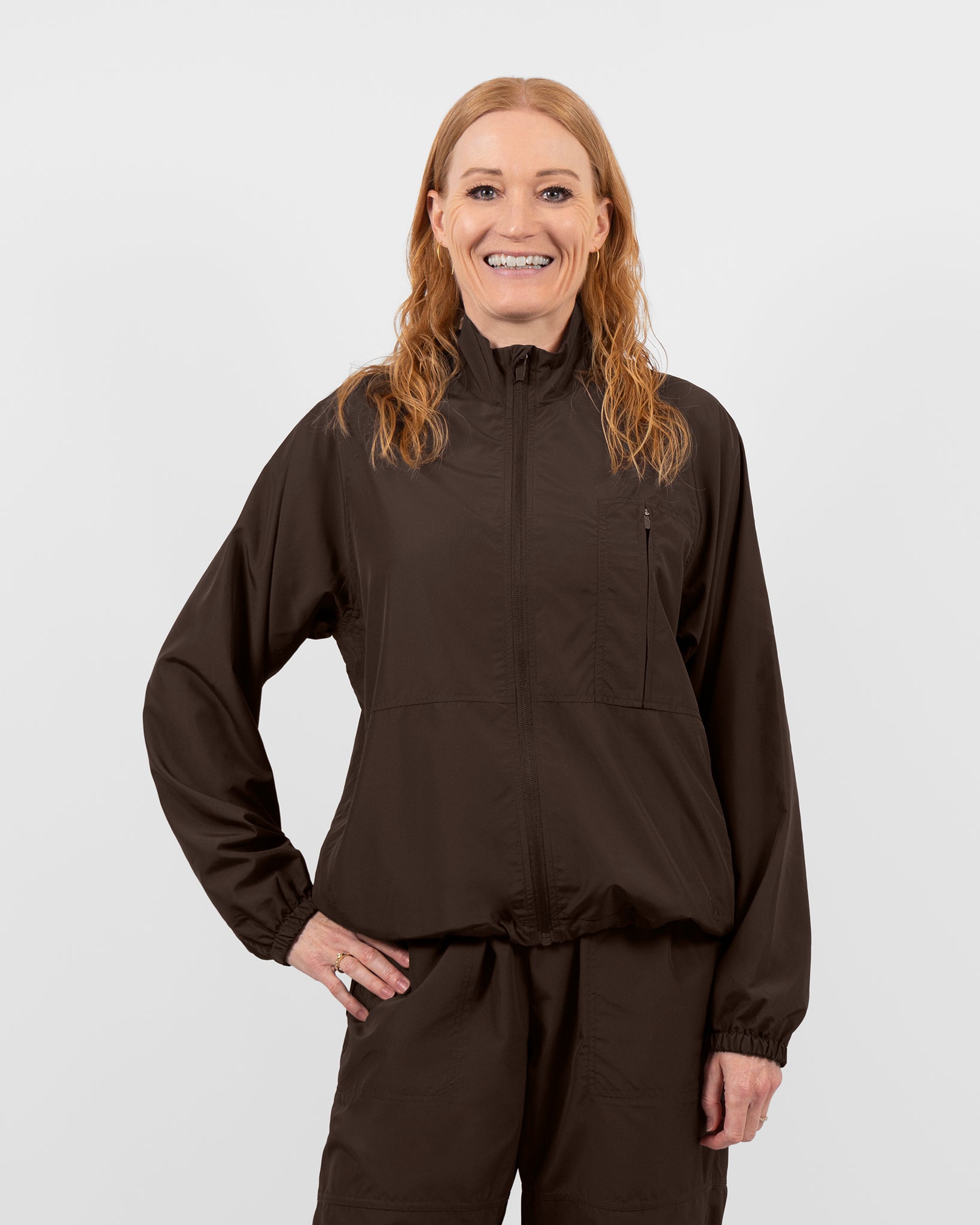 Liva Mocha Brown Track Jacket