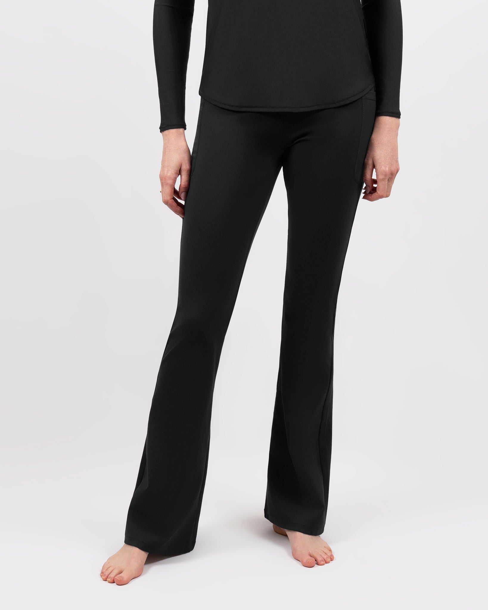 Maya Black Flared Leggings