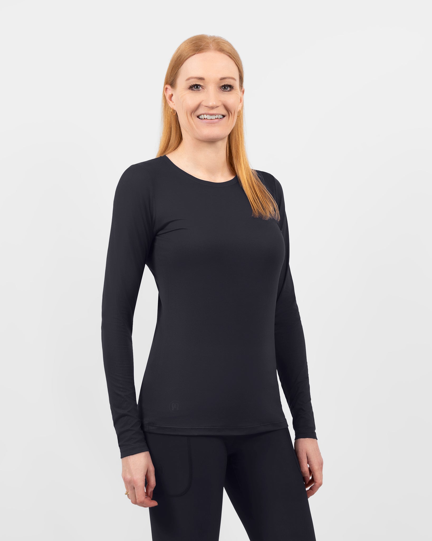 Mira Fitted Deep Blue Long-Sleeve