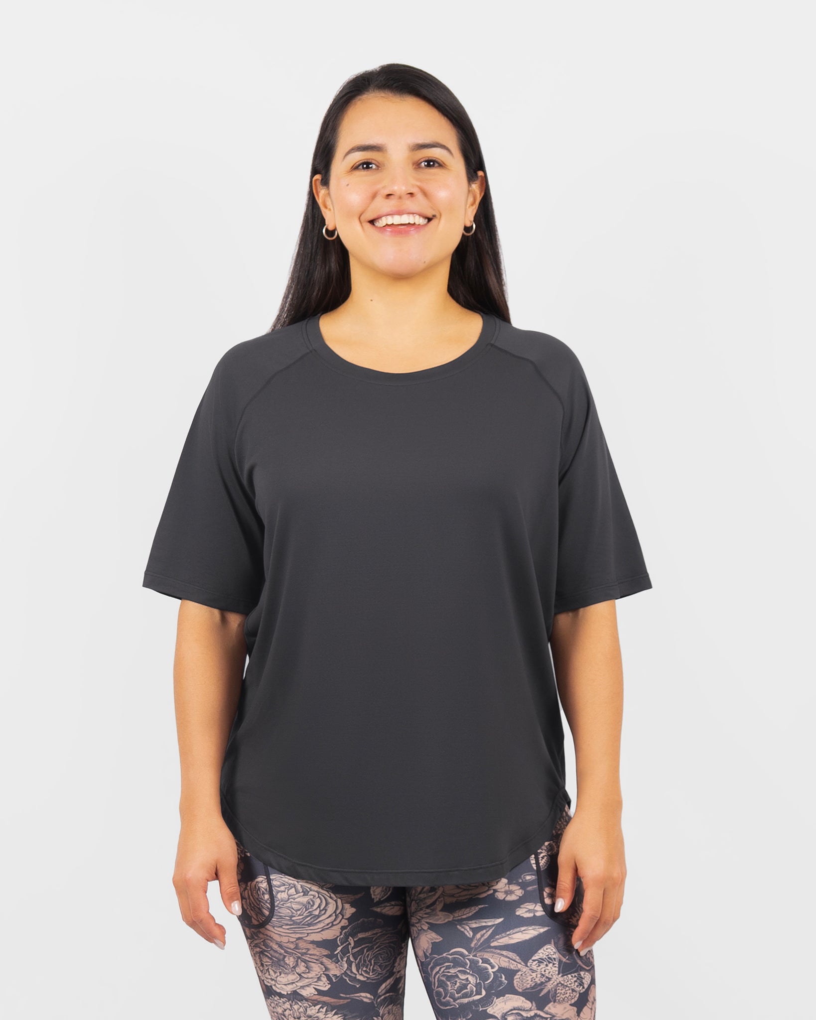 Mira Oversized Deep Grey T-Shirt
