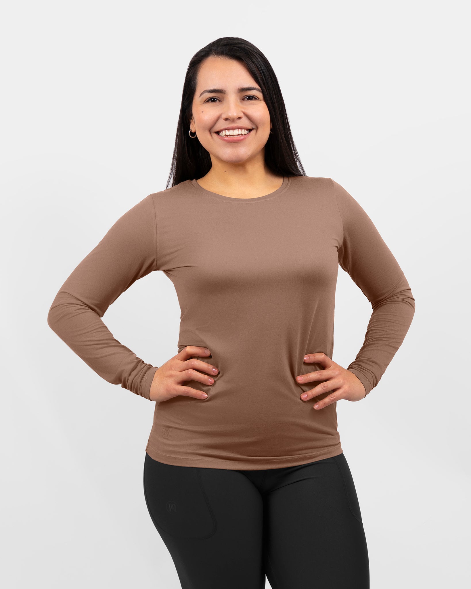 Mira Fitted Latte Long-Sleeve