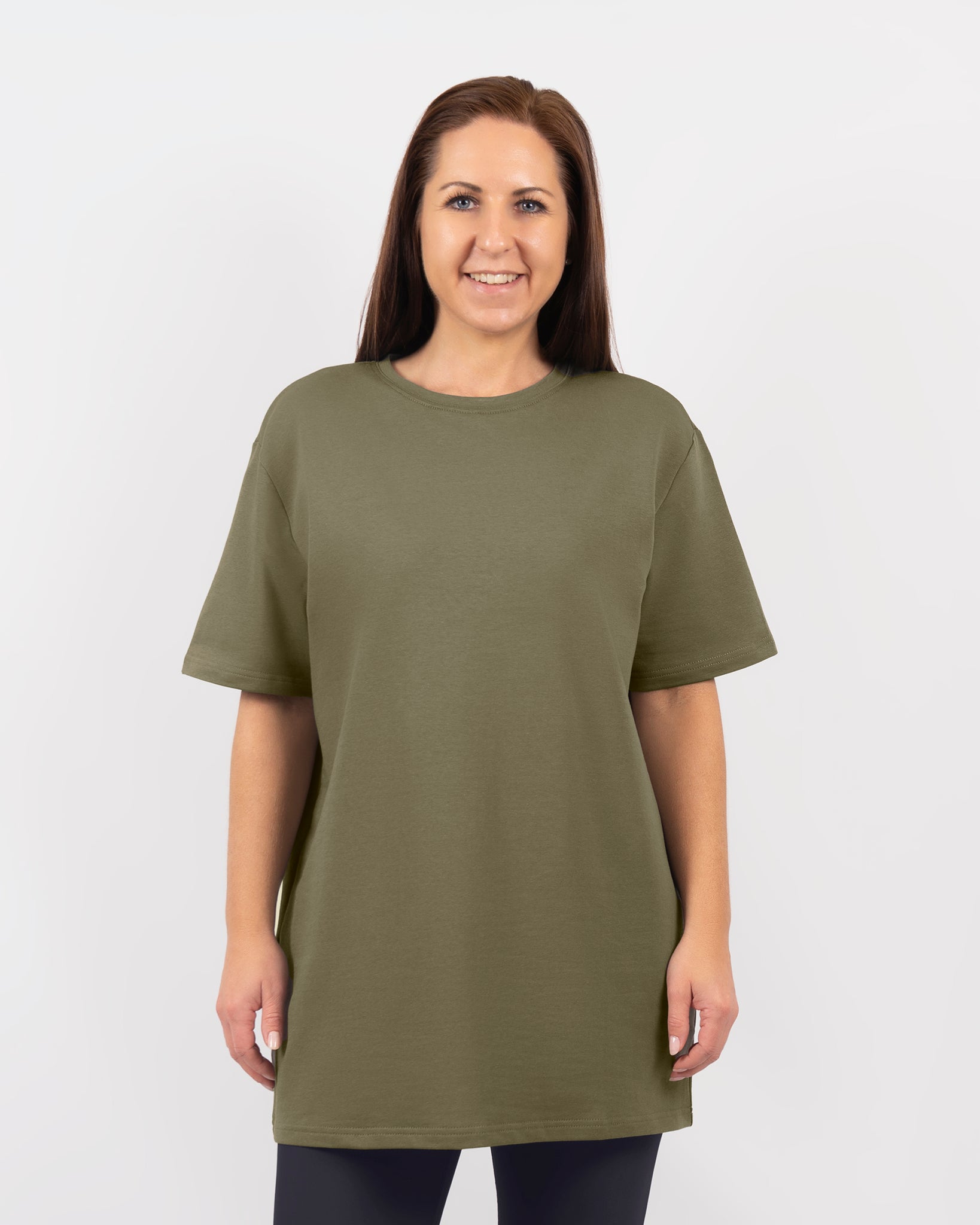 Naomi Everyday Dusty Green Long T-Shirt