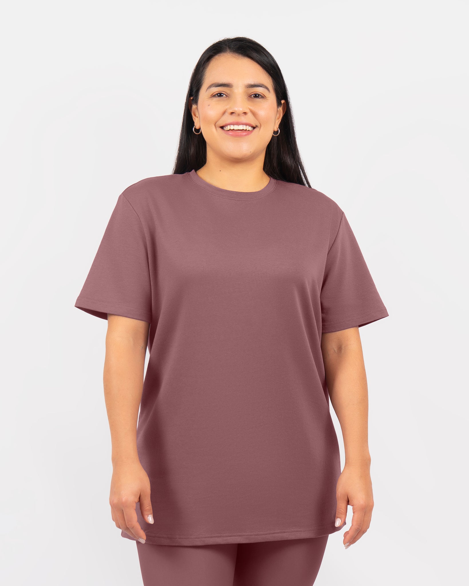 Naomi Everyday Dusty Rose Long T-Shirt