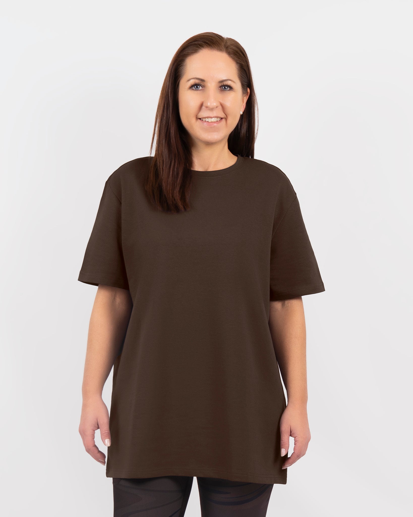 Naomi Everyday Mocha Brown Long T-Shirt