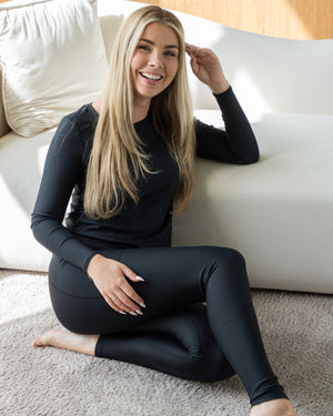 Aya Black Winter Leggings