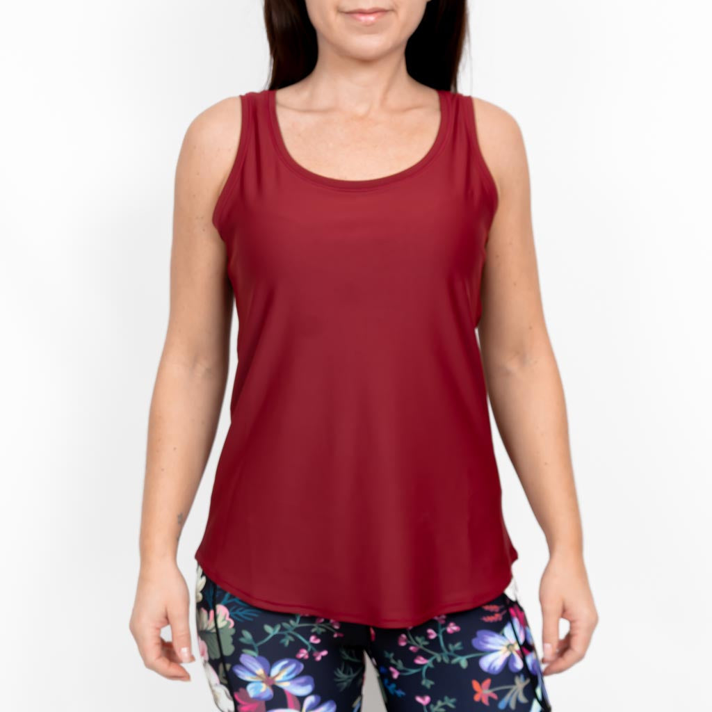 Vigga Fitted Bordeaux Top