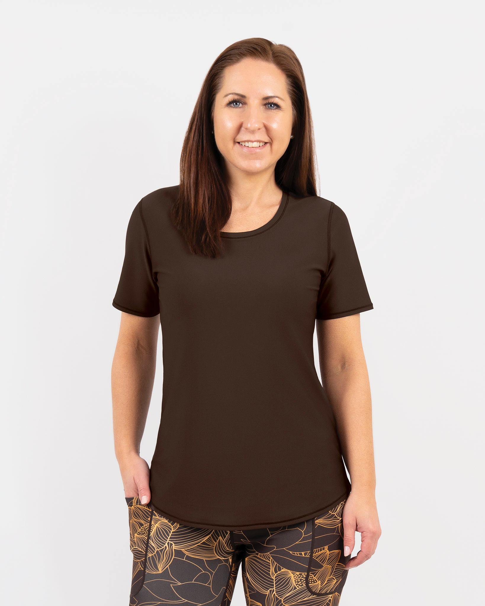 Vigga Fitted Brown T-Shirt