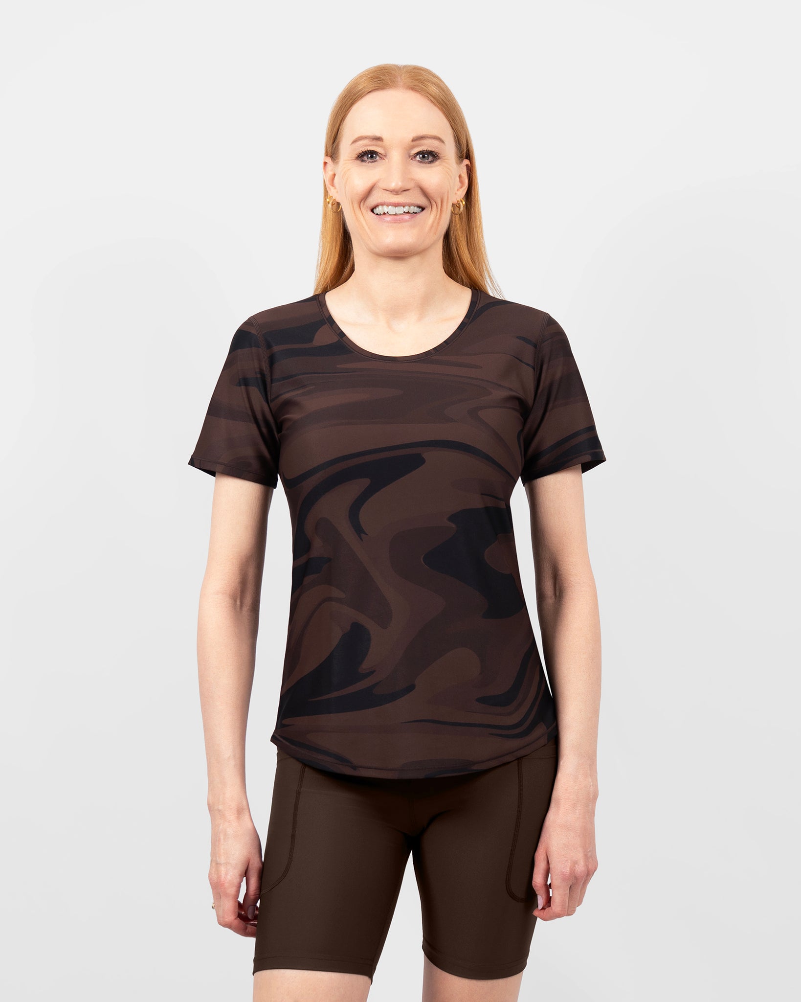 Vigga Fitted Chestnut T-shirt - Huabo