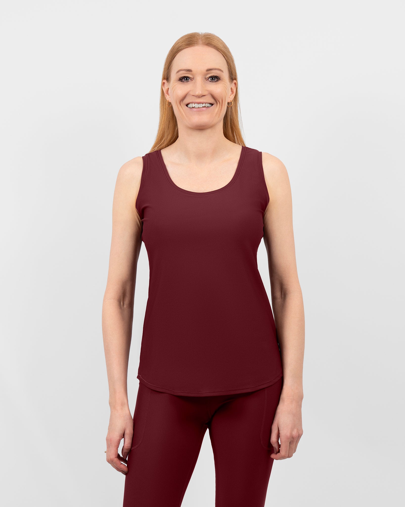 Vigga Fitted Deep Bordeaux Top