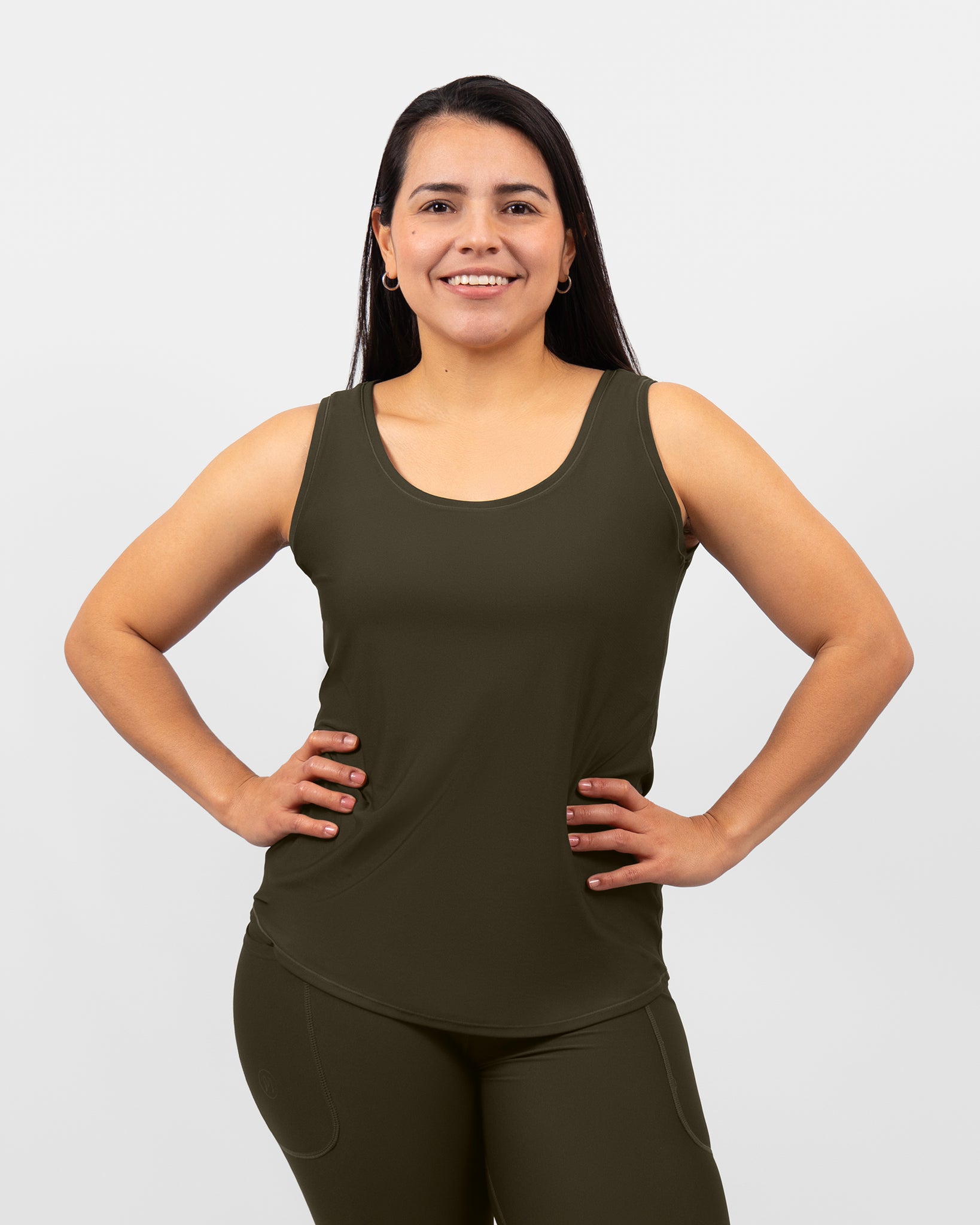 Vigga Fitted Deep Olive Top