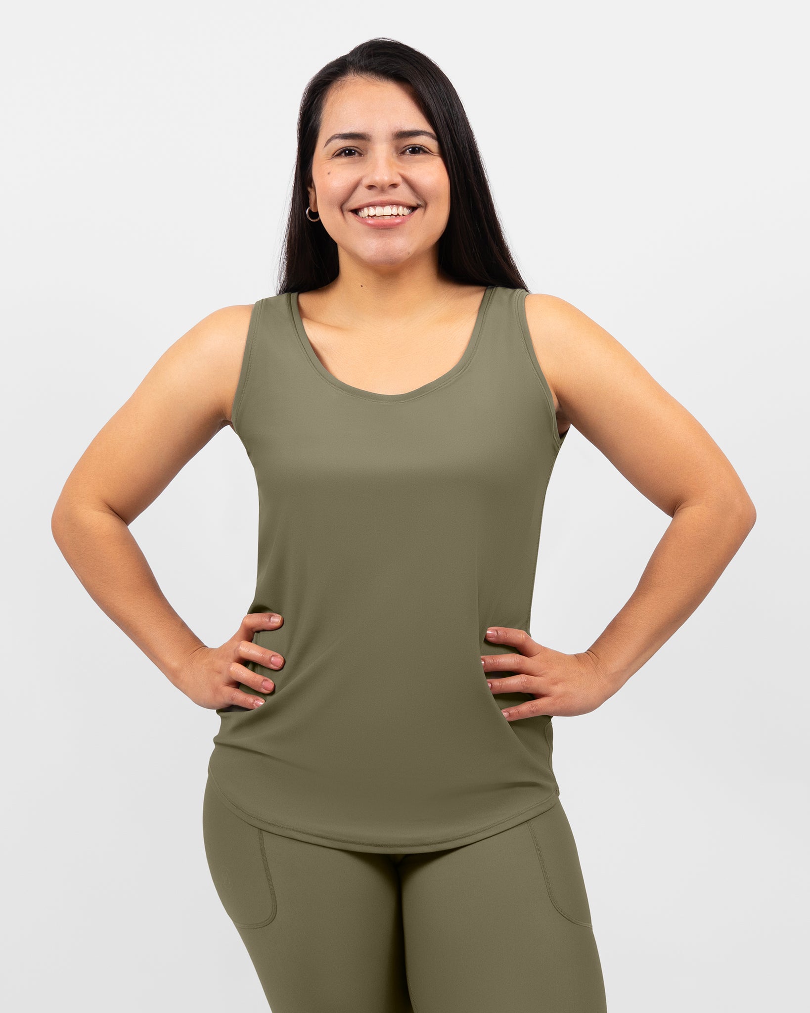 Vigga Fitted Dusty Green Top
