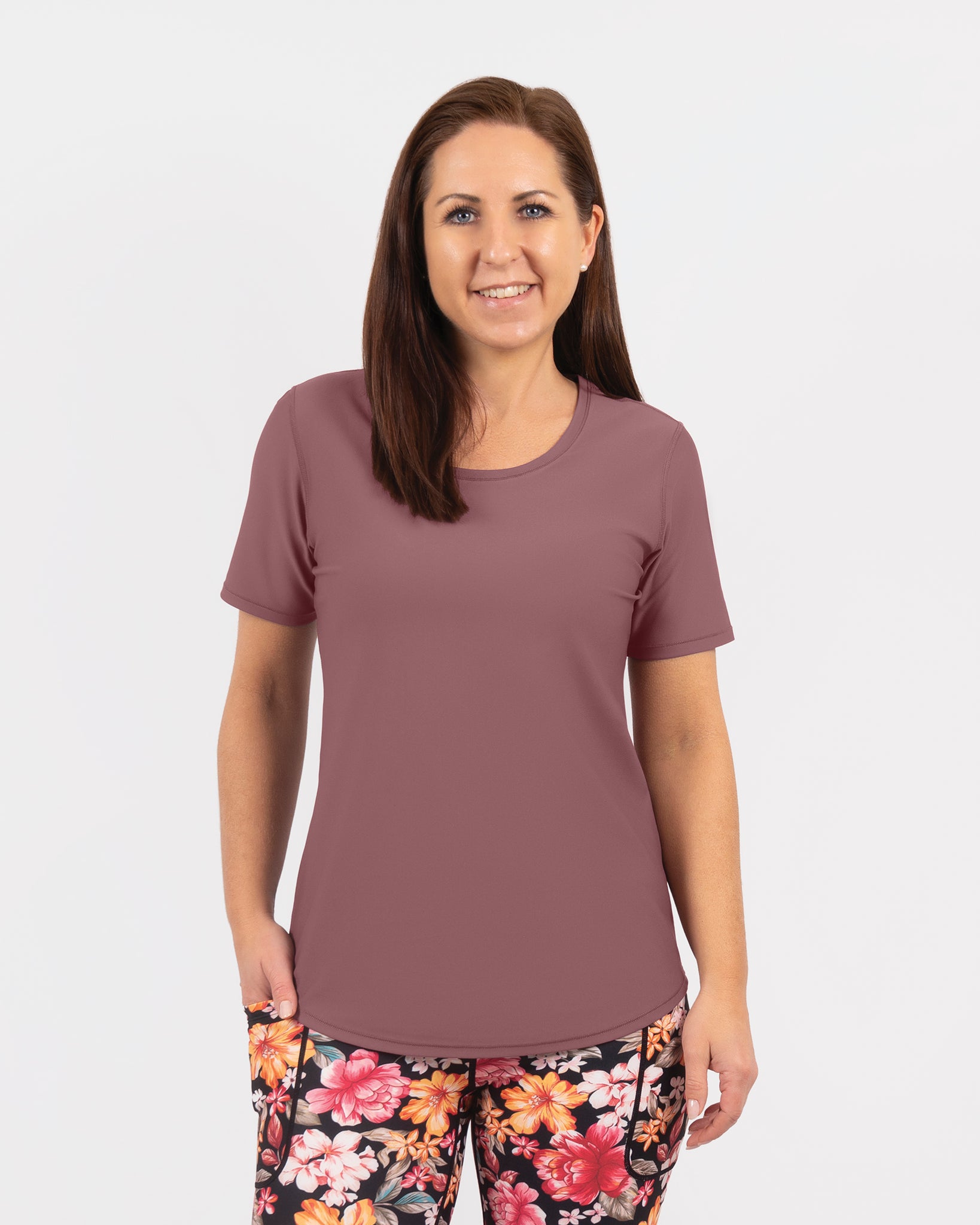 Vigga Fitted Dusty Rose T-Shirt