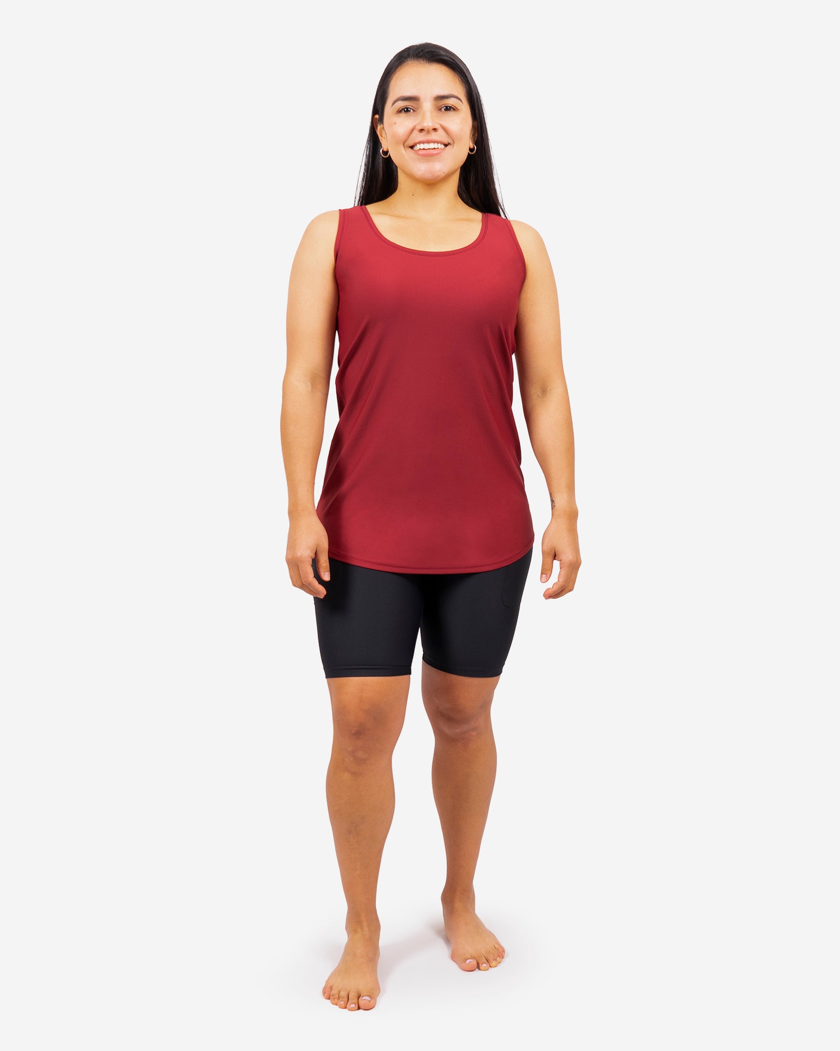 Vigga Fitted Bordeaux Top - Extra Length