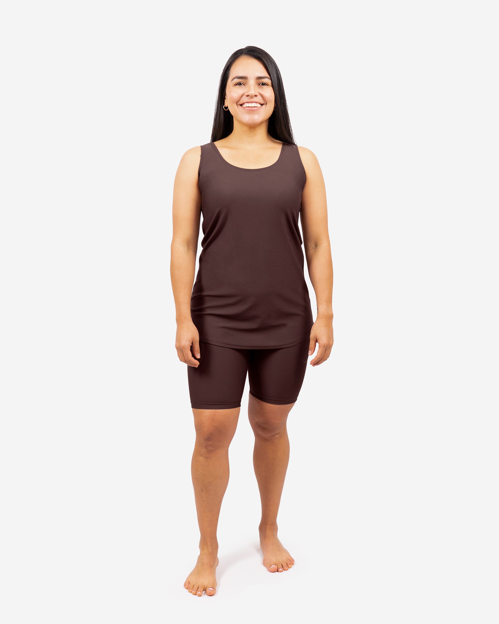 Vigga Fitted Brown Top - Extra Length