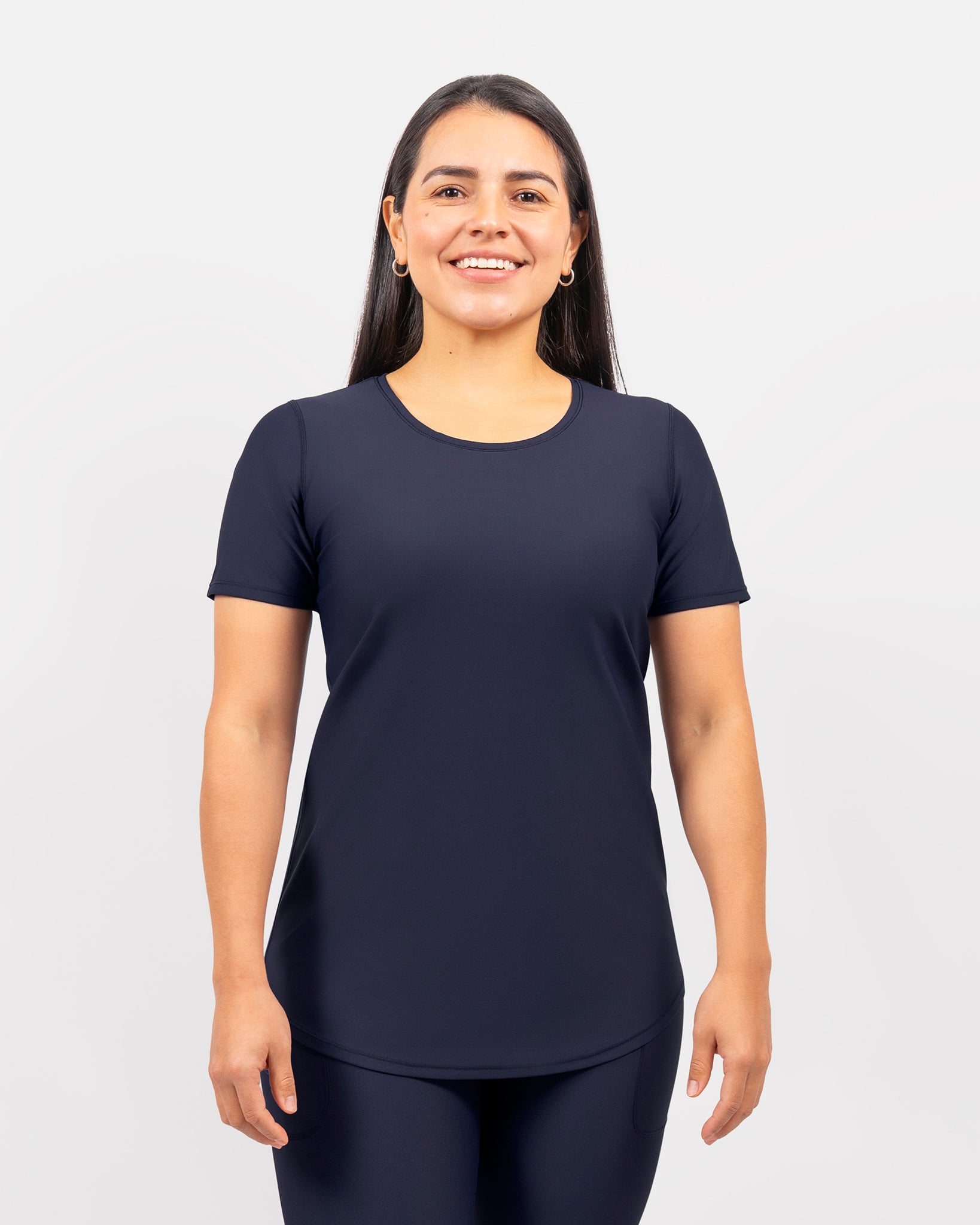 Vigga Fitted Deep Blue T-Shirt - Extra Length