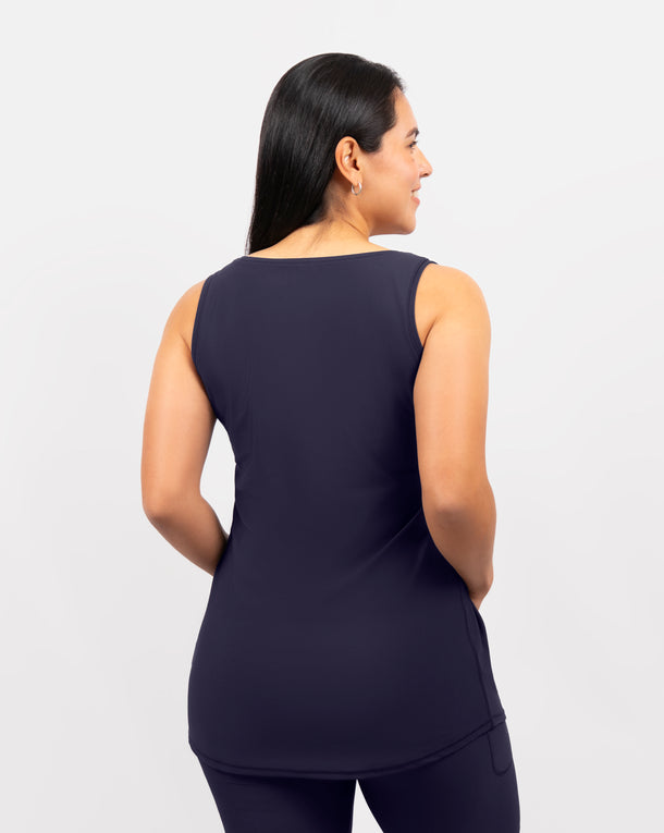 Vigga Fitted Deep Blue Top - Extra Length