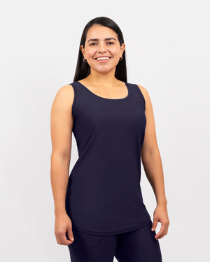 Vigga Fitted Deep Blue Top - Extra Length
