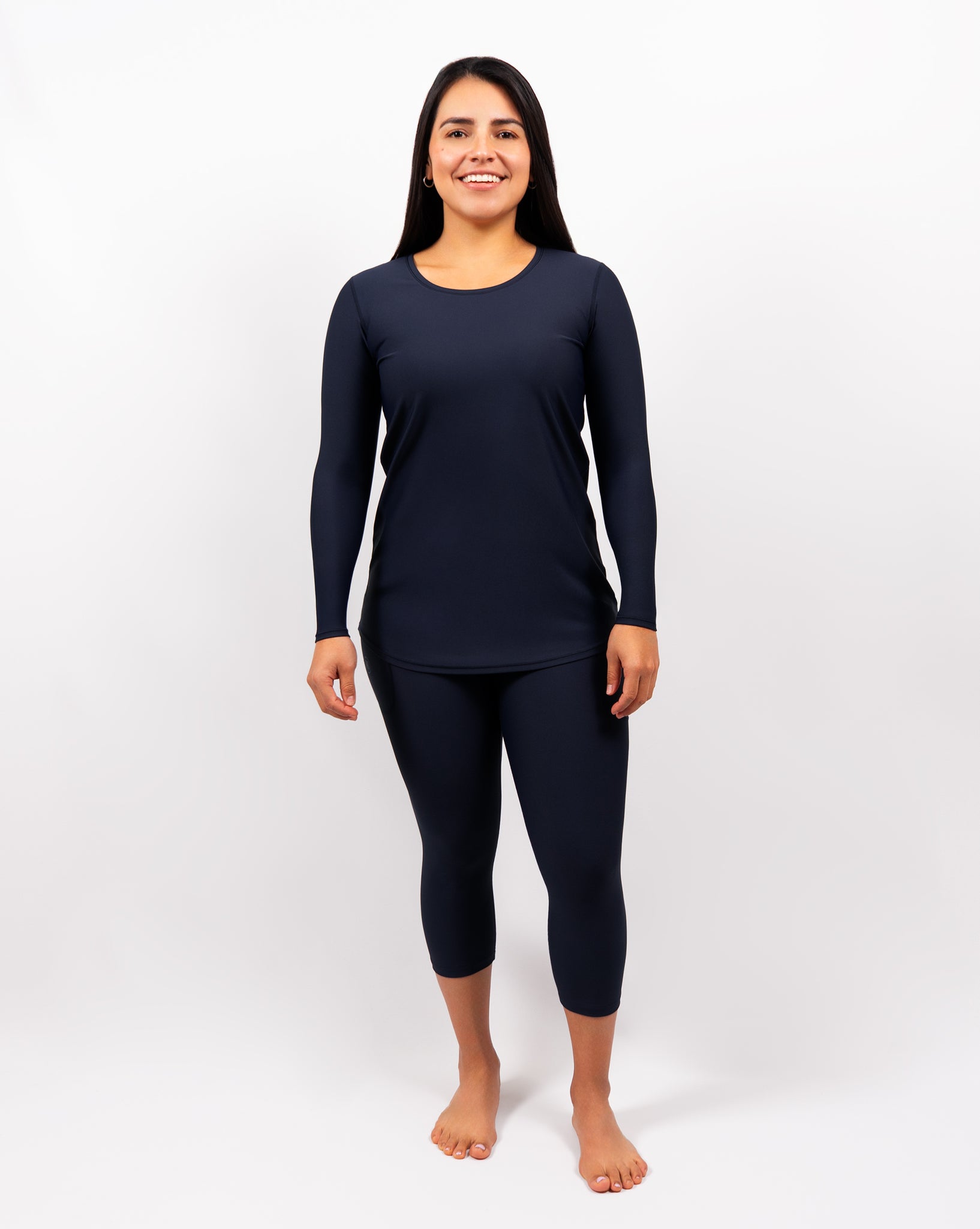 Vigga Fitted Deep Blue Long-Sleeve - Extra Length