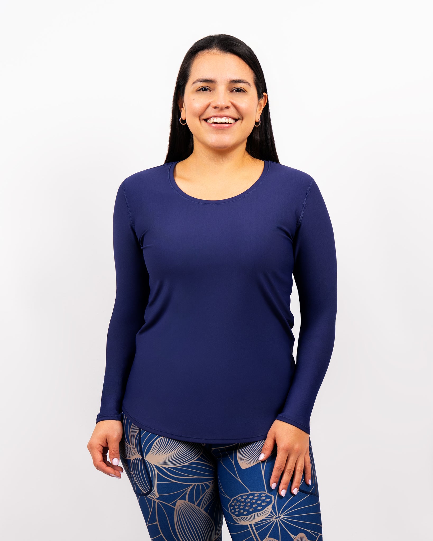 Vigga Fitted Navy Long-Sleeve