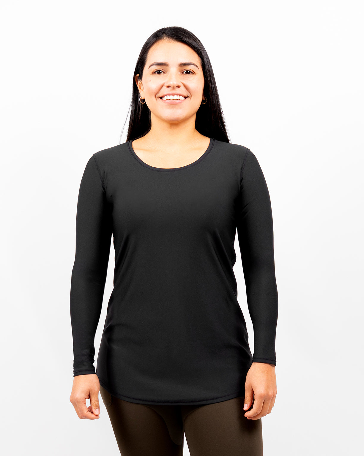 Vigga Fitted Black Long-Sleeve - Extra Length
