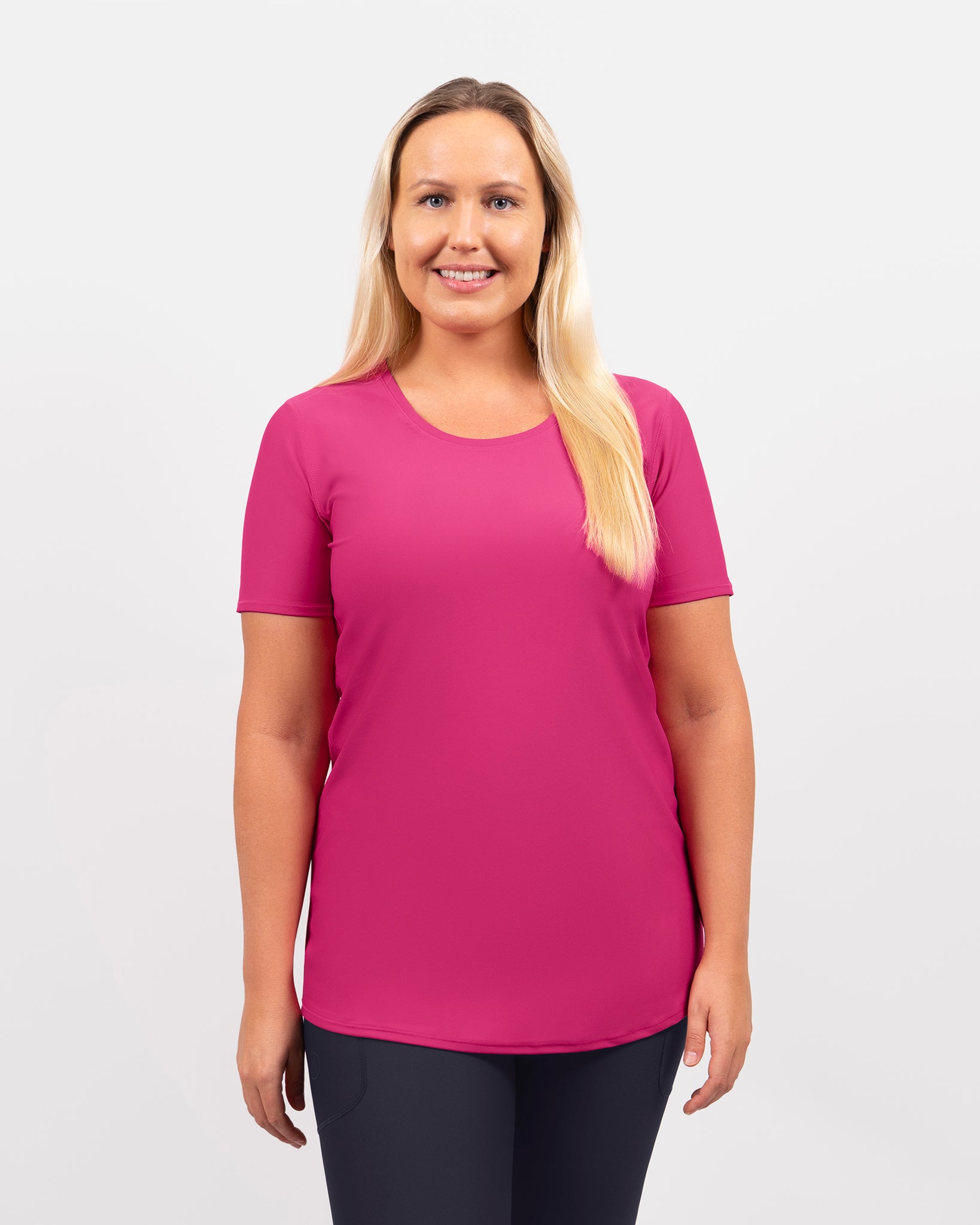 Vigga Fitted Raspberry T-Shirt - Extra Length